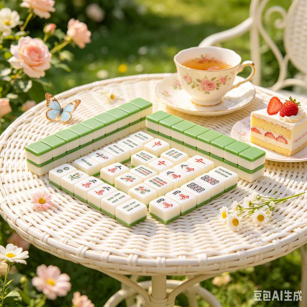 elegant text mahjong tiles